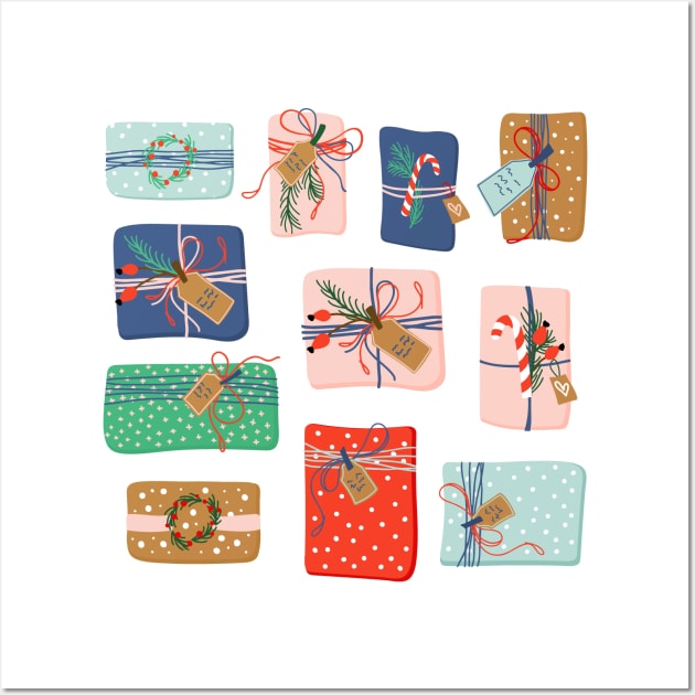 Christmas gift boxes Wall Art by DanielK